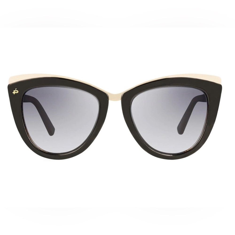 Women's Two-Tone Cat Eye Sunglasses - Black & Cream